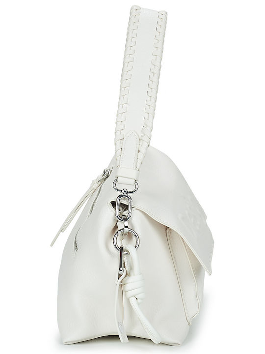 Half Logo Women's Bag Shoulder White