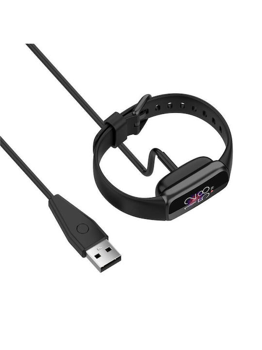 Edman Ladekabel für Fitbit Charge 5 / Fitbit Luxe Armband, Reset-Funktion, Schwarz
