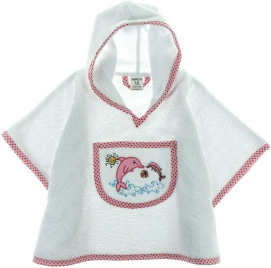 Children's bathrobe - cape 2-3y Ramel Pink Dolphin 28768