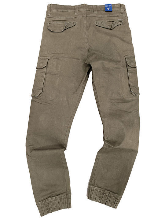 Pantaloni pentru bărbați Rms cu partea de jos din cauciuc Cargo Khaki