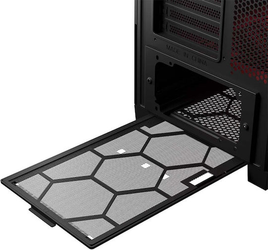 Modecom Volcano Expanse S Apex ARGB Геймърско Midi Tower Компютърна Кутия със Страничен Прозорец Черна