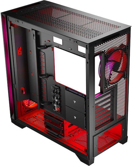 Modecom Volcano Expanse T Apex ARGB Gaming Midi Tower Κουτί Υπολογιστή με Πλαϊνό Παράθυρο Μαύρο