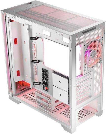 Modecom Volcano Expanse S Apex ARGB Gaming Midi Tower Κουτί Υπολογιστή με Πλαϊνό Παράθυρο Λευκό