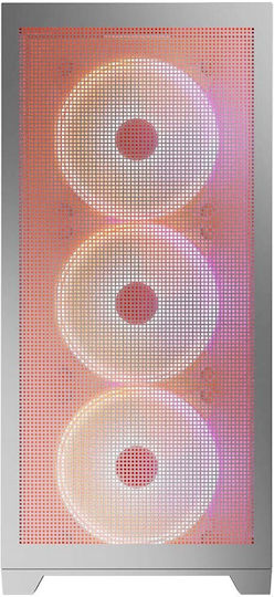 Modecom Volcano Expanse S Apex ARGB Gaming Midi Tower Κουτί Υπολογιστή με Πλαϊνό Παράθυρο Λευκό