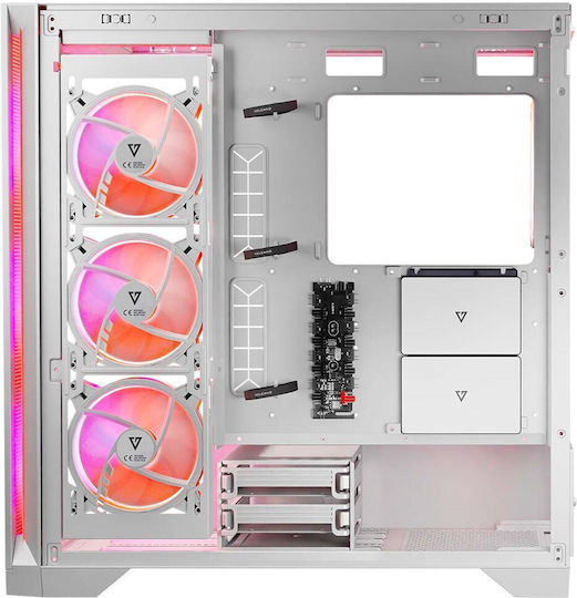 Modecom Volcano Expanse S Apex ARGB Gaming Midi Tower Κουτί Υπολογιστή με Πλαϊνό Παράθυρο Λευκό