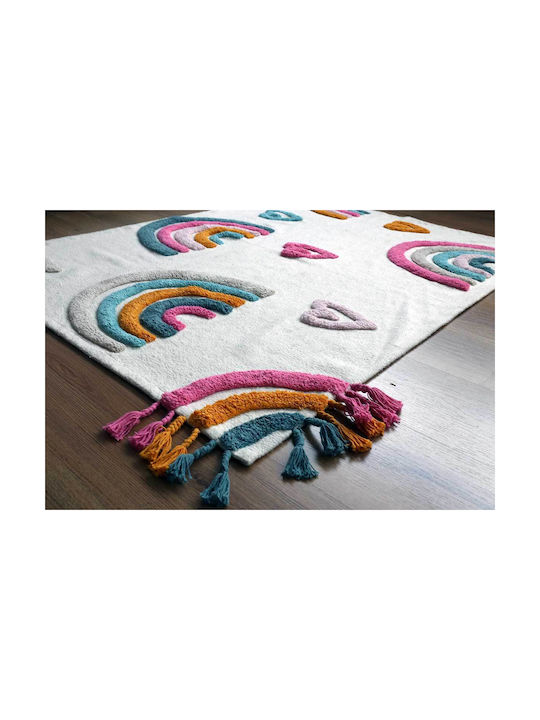 Baby Bliss Παιδικό Χαλί Βαμβακερό Πολύχρωμο 100x140cm