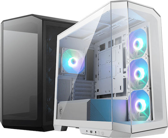 MSI MAG Pano M100R Gaming Micro Tower Κουτί Υπολογιστή με Πλαϊνό Παράθυρο Λευκό