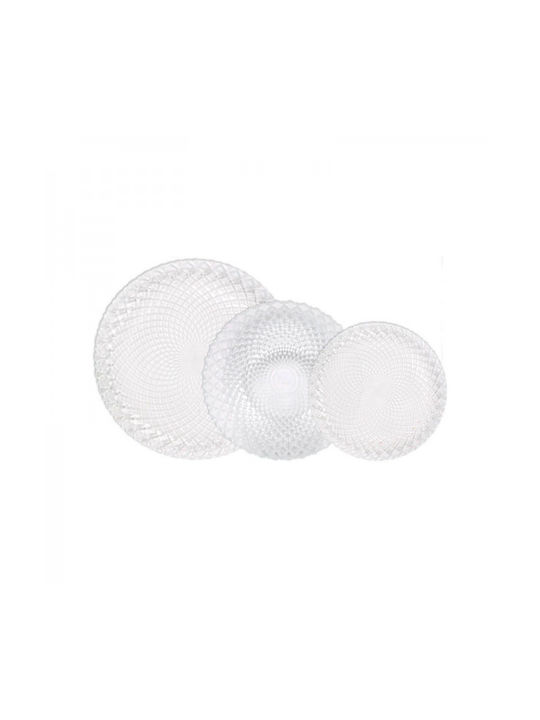 Soler Hispania Geschirrset aus Porzellan Transparent 18Stück