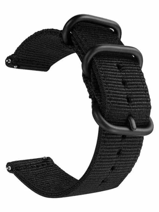 Edman Fabric curea Negru 22mm