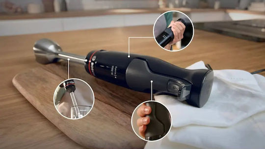 Bosch Serie 4 Ръчен Блендер с Аноскидостна Пръчка 1000W Черен
