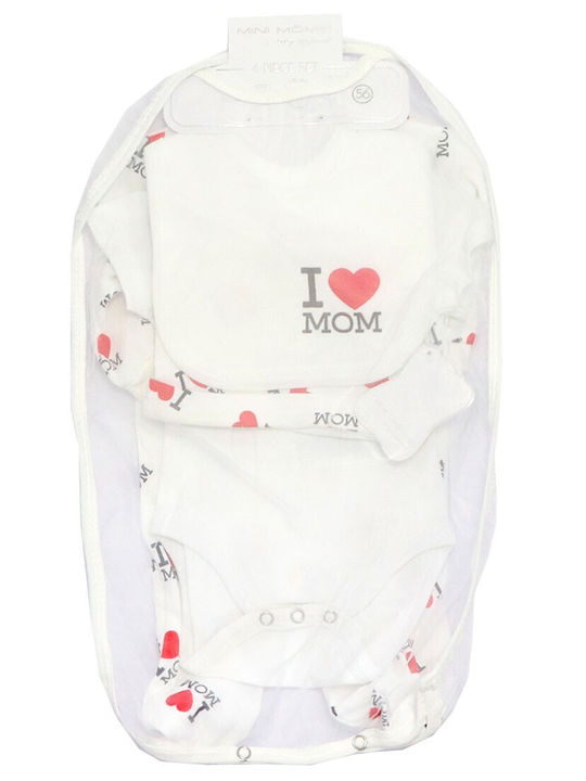 Love Baby Bodysuit Set with Accessories White