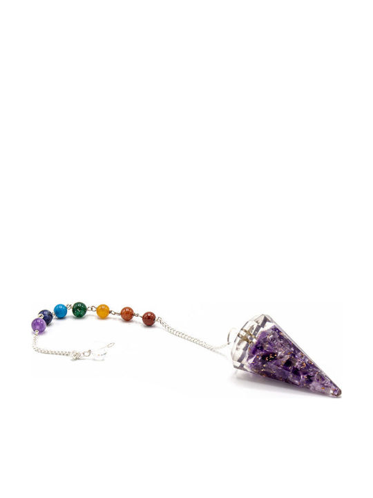 Pandantiv Orgone Pendulum Power Chakra Colier cu Personalizare Violet