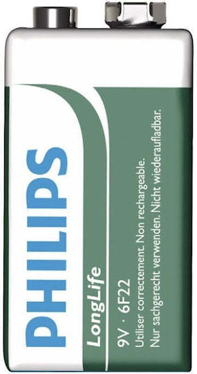 Philips Longlife Αλκαλική Μπαταρία 9V 1τμχ