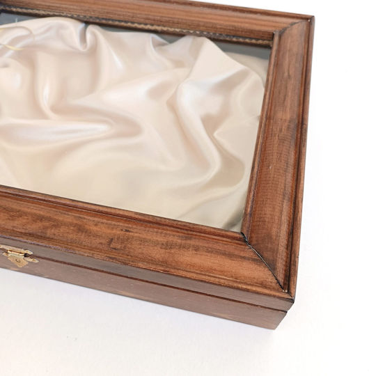 Korres Craft Στεφανοθήκη Ορθογώνια Ξύλινη Εκρού 26.5x33εκ.