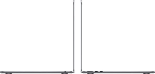 Apple MacBook Air 13" (2024) 13.6" Retina Display (M3-8-ядрен/8GB/256GB SSD/8-Core GPU) с 30W Зарядно устройство Космическо Сиво (Международен Английски Език Клавиатура)