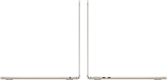 Apple MacBook Air 13" (2024) 13.6" Retina Display (M3-8-Core/8GB/256GB SSD/8-Core GPU) με Φορτιστή 30W Starlight (International English Keyboard)