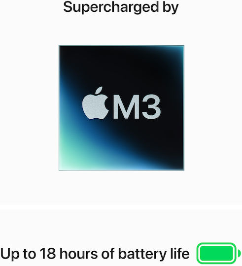Apple MacBook Air 13" (2024) 13.6" Retina Display (M3-8-Core/8GB/256GB SSD/8-Core GPU) with 30W Charger Silver (International English Keyboard)