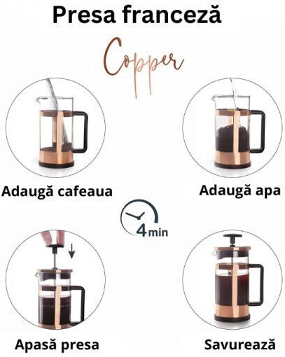 Lacor Καφετιέρα Φίλτρου Χειρός Ανοξείδωτη Μπρονζέ 800ml