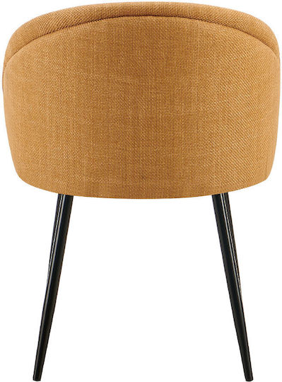 Figaro Dining Room Fabric Chair Yellow 58.5x58x78.5cm 2pcs