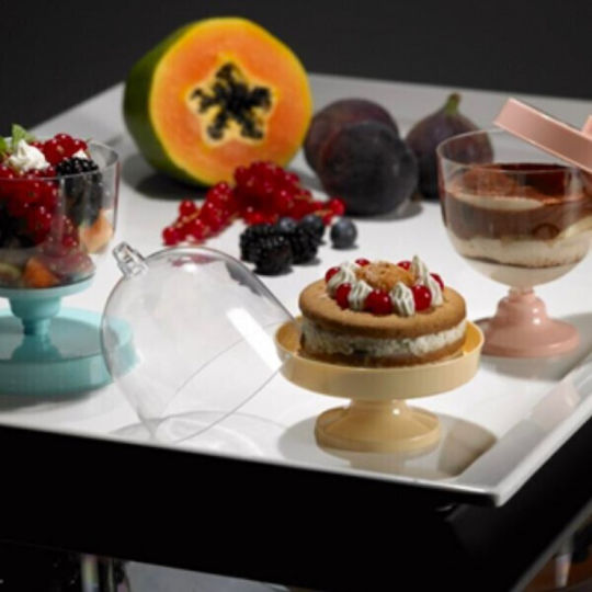 Leone Cake Stand Blue 9.2x9.2cm