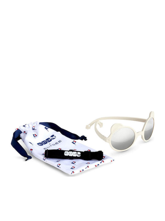 KiETLA Ourson Άθραυστα Βρεφικά Γυαλιά Ηλίου με Polarized Φακό Λευκά για 0-1 Έτους