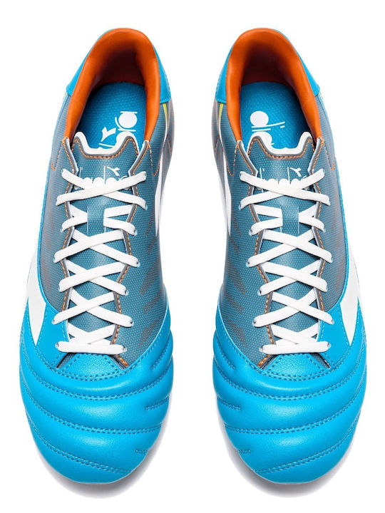 Diadora Brasil Elite Veloce Gr Scăzut Pantofi de Fotbal cu clești Albastre