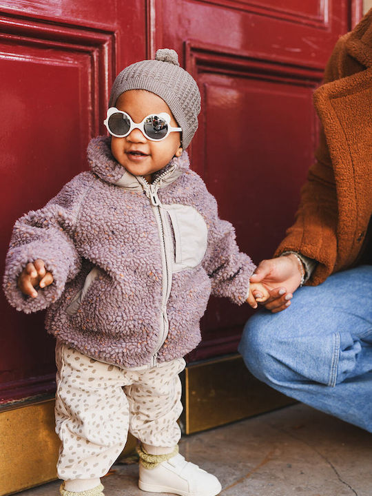 KiETLA Ourson Unbreakable Baby Kids Sunglasses with Polarized Lens White for 1-2 Years