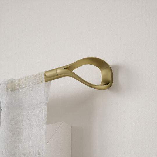 Umbra Extendable Metallic Curtain Pole Loop Single Ø25mm 107-305cm Gold