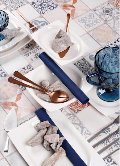 Cryspo Trio 'quadro Off Plate Shallow made of Porcelain White with Diameter 27cm 6pcs