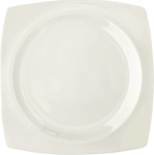 Cryspo Trio 'quadro Off Plate Desert made of Porcelain White with Diameter 21cm 6pcs