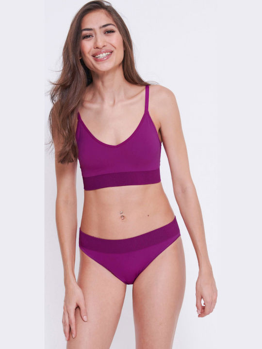Ever Infused Women's Bra without Padding Purple