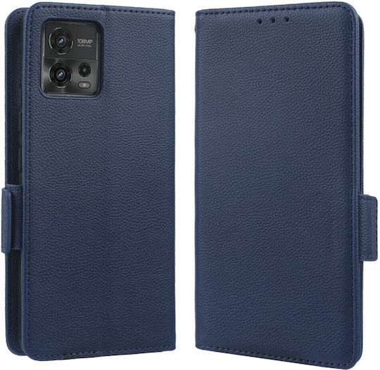 Brieftasche Synthetisches Leder Marineblau (Moto G72)