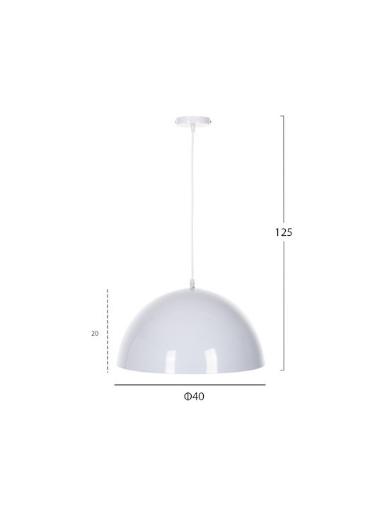 HomeMarkt Pendant Light Single-Light Rail for Socket E27 White