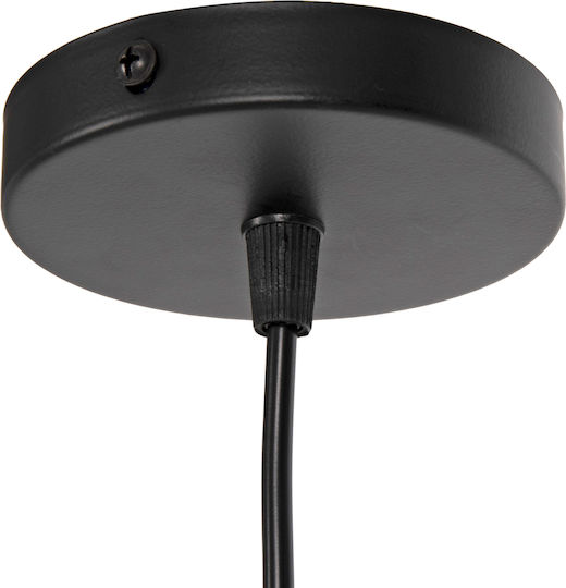 HomeMarkt Κρεμαστό Φωτιστικό Μαύρο Ράγα με Ντουί E27 20x40x125εκ.