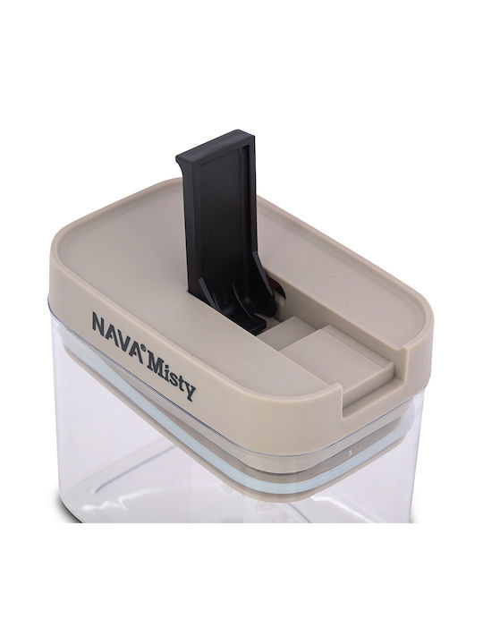 Nava Vase General Use with Lid Plastic Beige 500ml