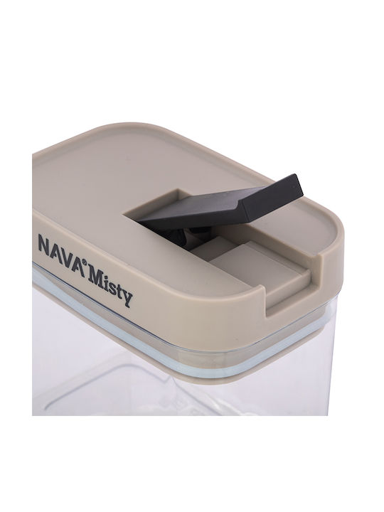 Nava Vase General Use with Lid Plastic Beige 500ml