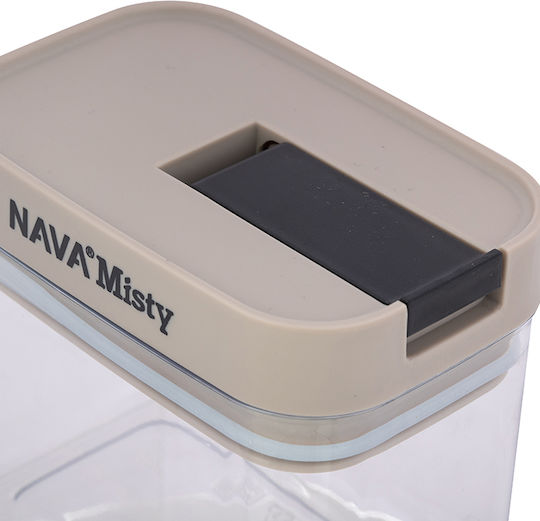 Nava General Use Vase with Lid Plastic Beige 1200ml