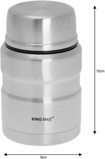 KING Hoff Lunchbox Isolierte Lunchbox Inox Silber 500ml 1Stück