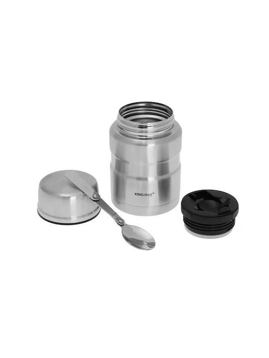 KING Hoff Δοχείο Φαγητού Inox Θερμός Ασημί 500ml