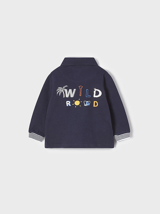 Mayoral Kids Polo Long Sleeve Blue