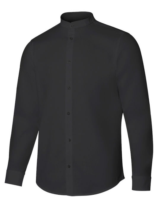 Velilla Men's Shirt Long Sleeve Black