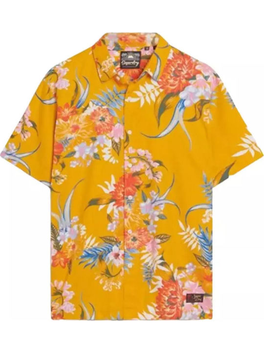 Superdry D4 Ovin Hawaiian Πουκαμισο M4010353a-2dw-anemone Yellow