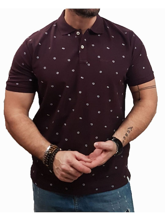 Rebase Herren Shirt Polo Burgundisch