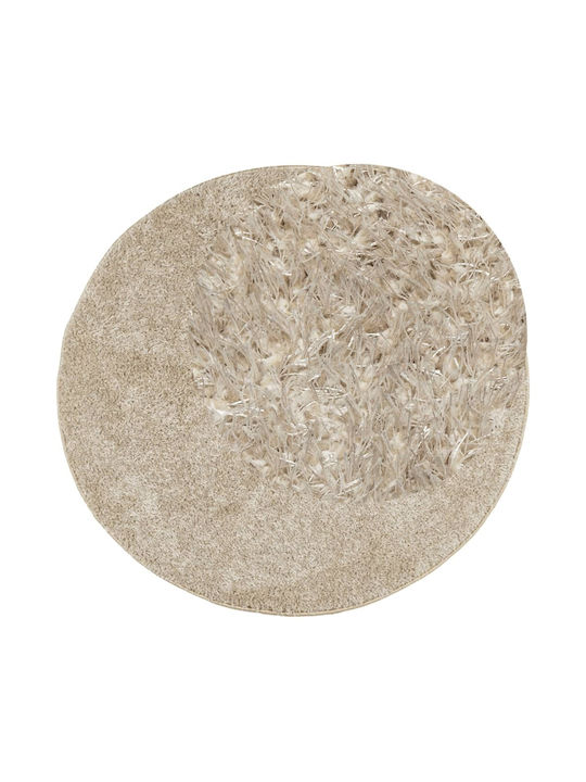 vidaXL Rug Round Beige