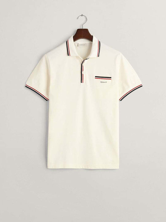 Gant Herren Shirt Polo Weiß