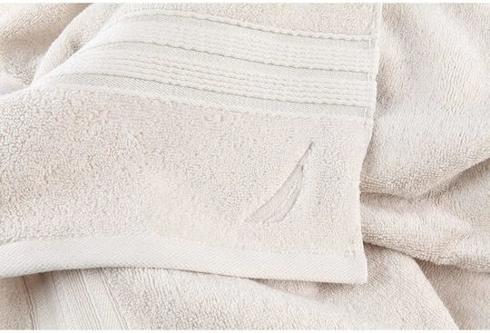 Nautica Badehandtuch 70x140εκ. Ecru Gewicht 615gr/m²