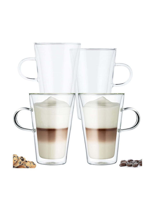 Quasar Cană Ceramică Transparentă 400ml 4buc