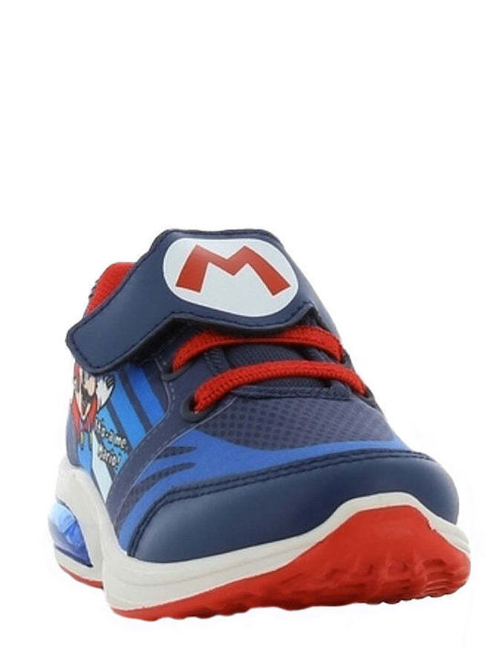 Kinder Sneakers Anatomisch mit Klettverschluss & Lichtern Blau