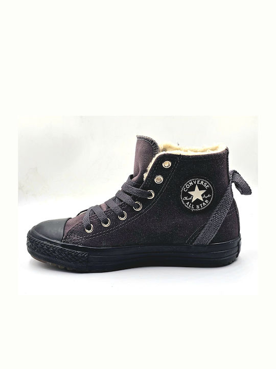 Converse Παιδικά Sneakers High Hollis για Αγόρι Γκρι