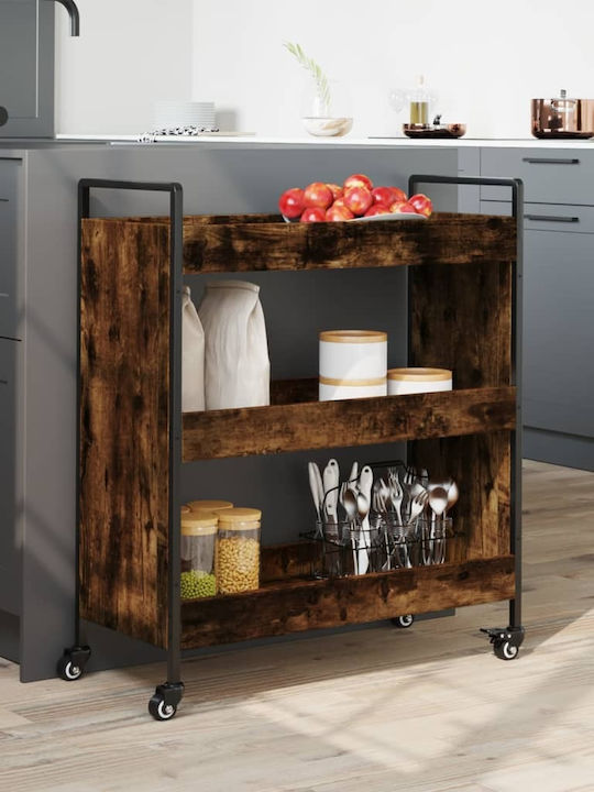 vidaXL Ραφιέρα Κουζίνας Ξύλινη 4 Θέσεων Καφέ 70x30x82cm